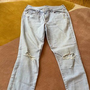 Distressed Ankle Length Jeans
